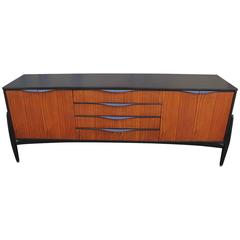 Two-Tone Luxe Sideboard with Brass Accents