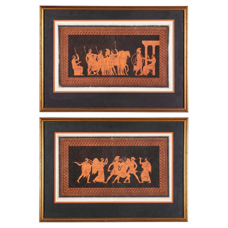 18th Century Sir William Hamilton Framed Greco-Roman Engraving 18th Century Sir William Hamilton Framed Greco-Roman Engraving