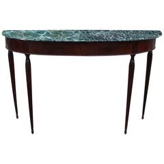 Sophisticated Demilune Console in the Style of Paolo Buffa