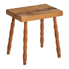 Schwedischer Designer, Beistelltisch, Kiefernholz, Schweden, 1960er Jahre