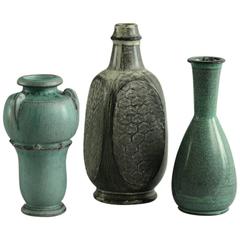 Three Vases by Svend Hammershøi for Herman Kähler Keramik