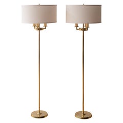 Pair of Brass Robsjohn-Gibbings Floor Lamps