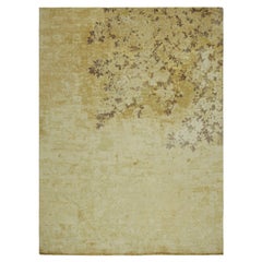Rug & Kilim - Tappeto contemporaneo in oro con motivi floreali "Gold Brush".