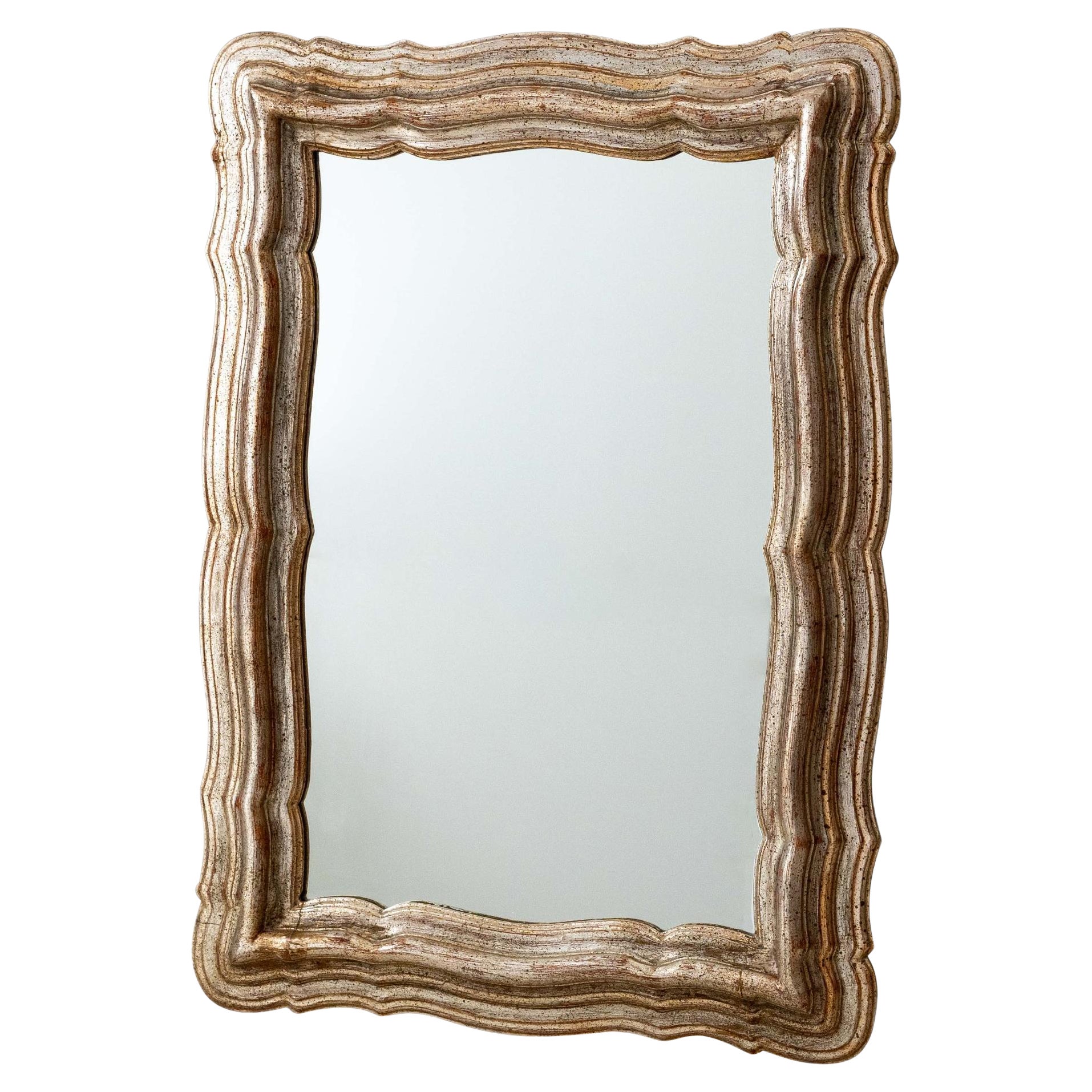 Gran Espejo Decorativo Hoja de Plata