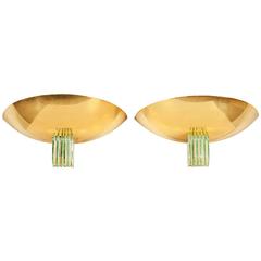 Brass and Glass Wall Lights 7