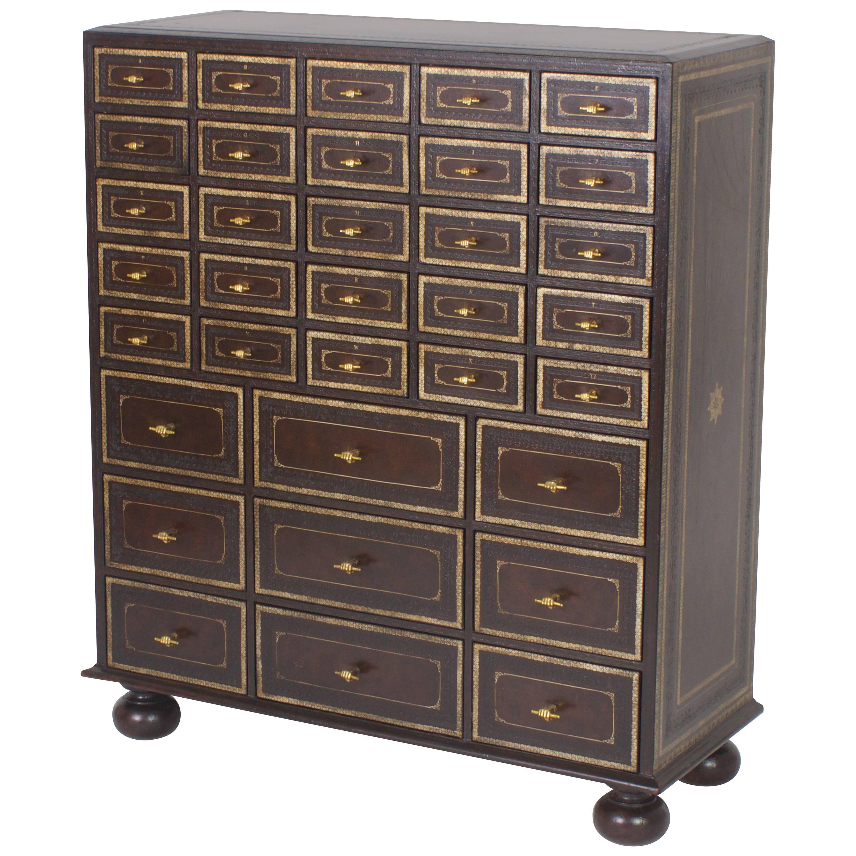 Rare and Unusual Mid-Century Maitland-Smith Chest of Many Drawers
