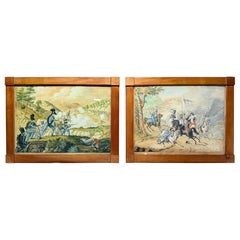 Antique Pair, Josef Gabriel Frey (1791–1884) Gouache on Paper French Revolution