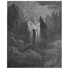 Large Original Antique Print By Gustave Doré, " Gathering of Waters "