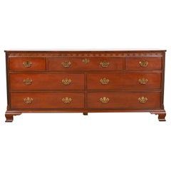 Baker Furniture Chippendale Carved Mahogany Lowboy Dresser or Credenza