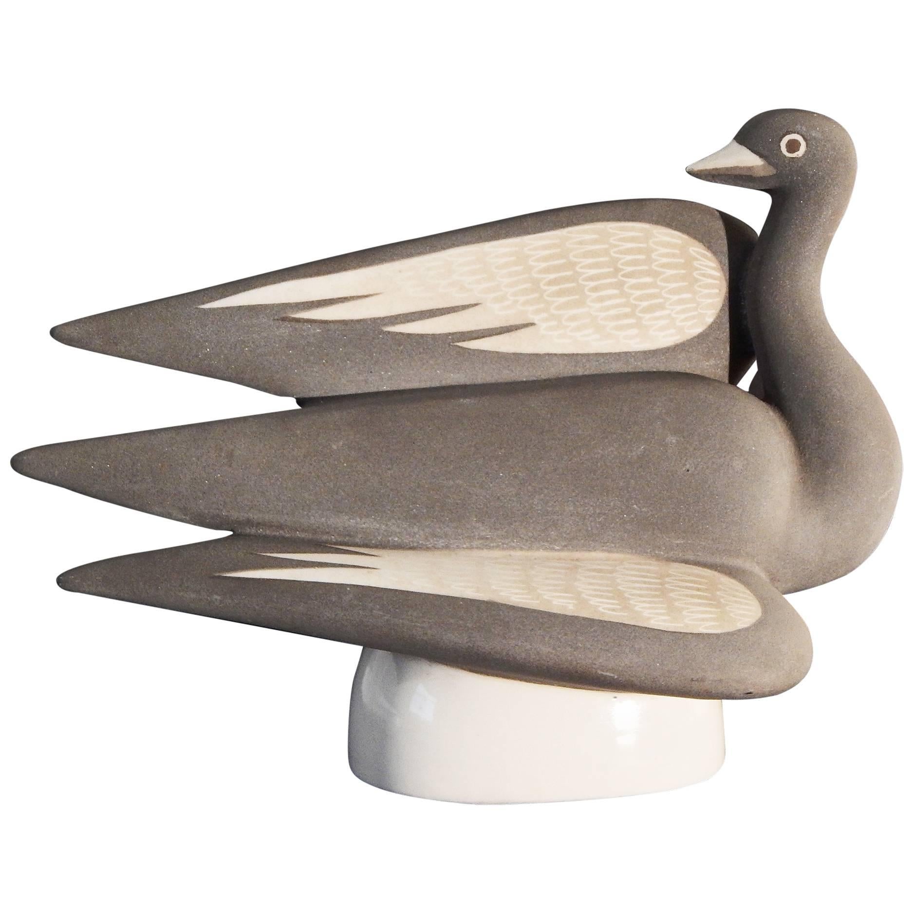 "Gray Swan, " Iconic Art Deco Sculpture by Waylande Gregory