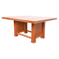 Frank Lloyd Wright for Cassina Arts & Crafts Husser House Cherry Wood Table