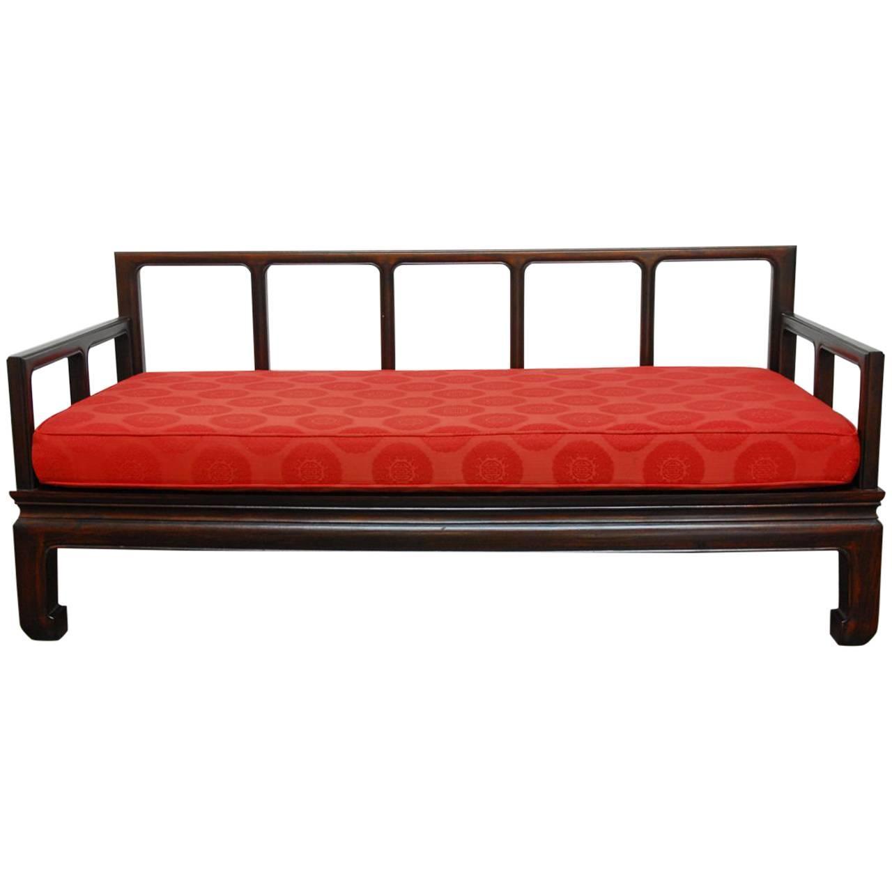 Chinese Ming Style Carved Rosewood Daybed For Sale at 1stdibs
