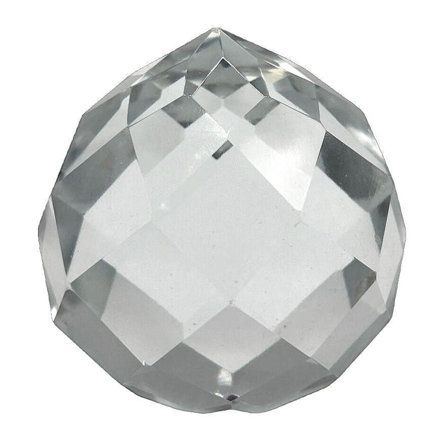 Vintage 3.5" Cut Crystal Ball Suncatcher Prism For Sale