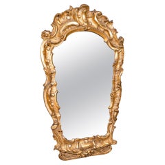 Antique Hall Mirror, Francés, Gesso Dorado, Ornamentado, Sabor Barroco, Victoriano, 1850