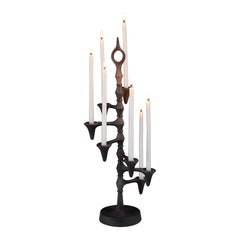 Candelabro ajustable danés de hierro forjado de Jens Quistgaard para Dansk