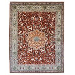 Persian Fine Tabriz Mid-20th Century Oriental Rug 11