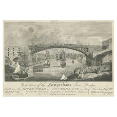 Vista oeste del estupendo puente de hierro sobre el río Wear, Sunderland, 1805