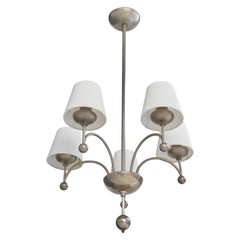 Designer austriaco, lampadario, metallo, tessuto, Austria, anni '20