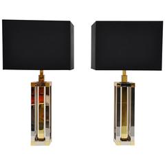 Romeo Rega Attributed Table Lamps, Italy, 1970 Romeo Rega Attributed Table Lamps, Italy, 1970