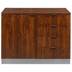 Custom Knoll Executive Cabinet in Walnut & Chrome