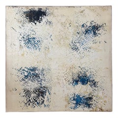Grande peinture acrylique abstraite sur toile signée Sergio