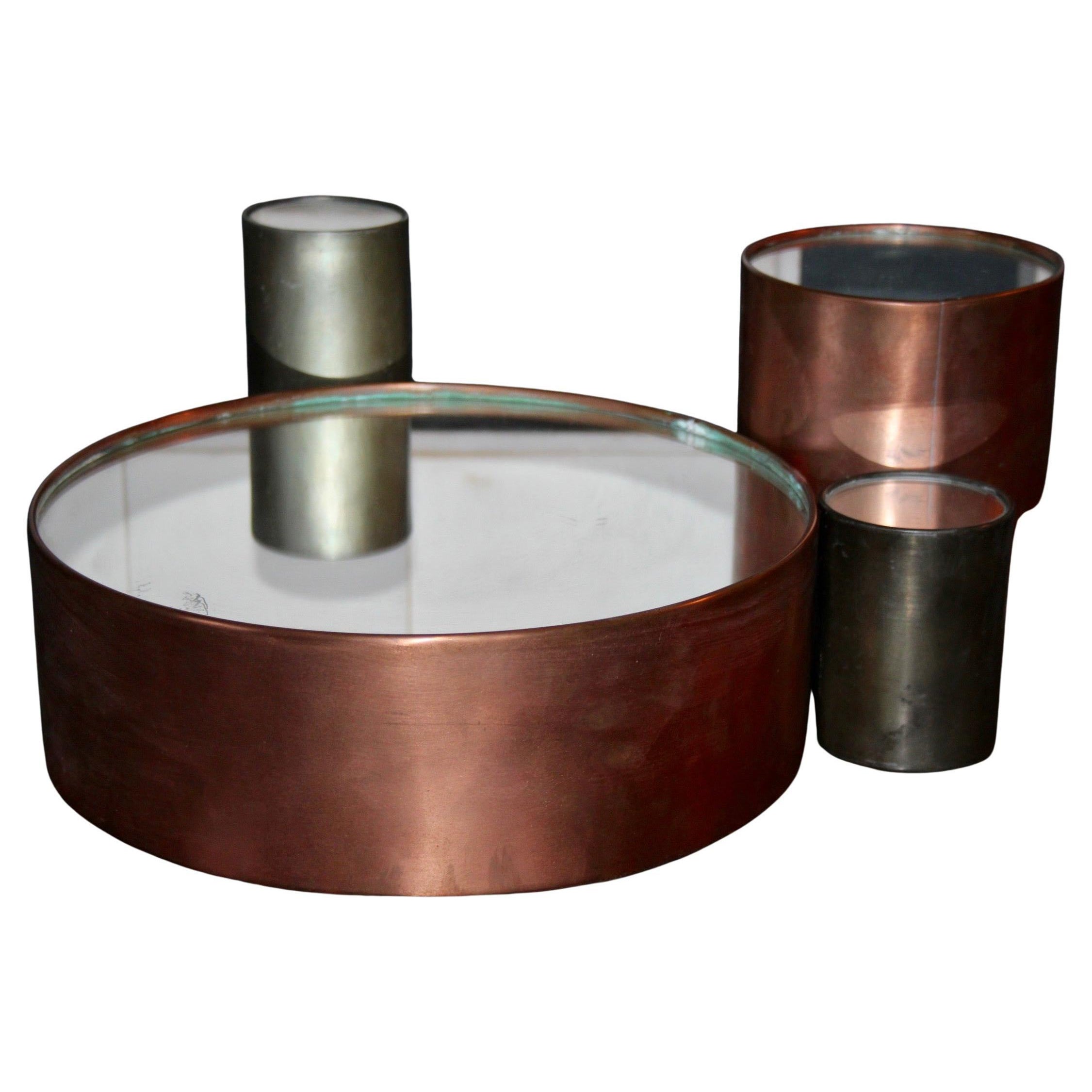 Decorative  metal mirror set