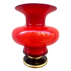 Lampada Lampada Murano grande con base in ceramica firmata