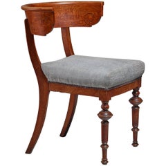 Oak Klismos Chair with Sculpted Front Legs, Denmark