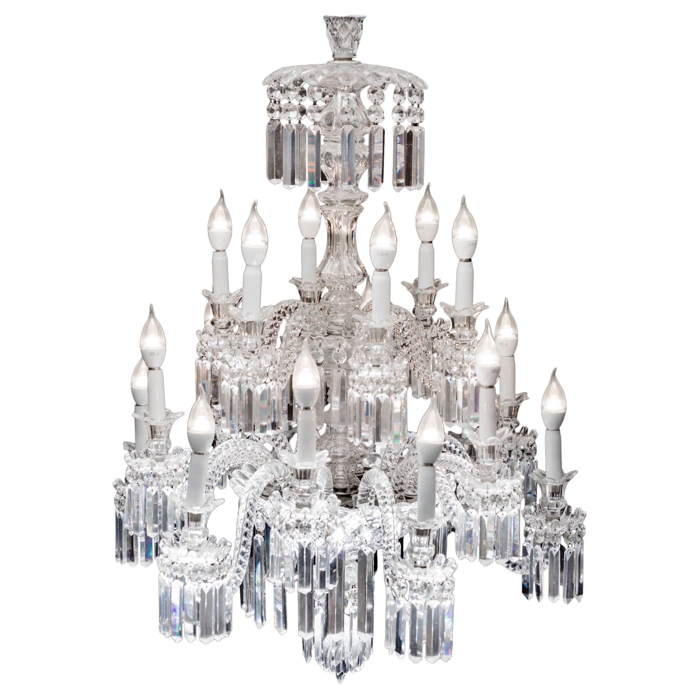 Important Crystal Chandelier of Baccarat, France, 1850s