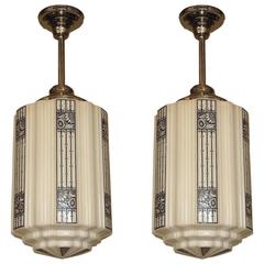 Large Art Deco Commercial Fixtures 1920s