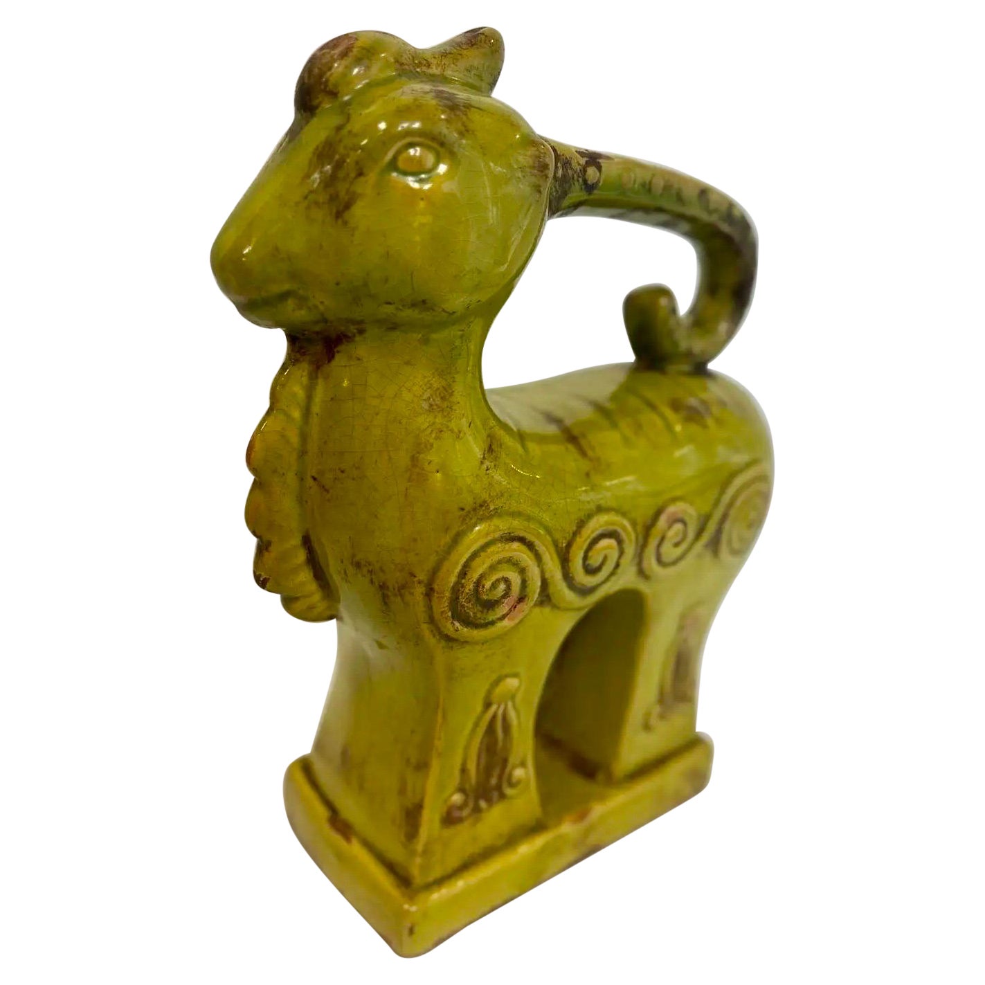 Statua di ariete Chartreuse di grandi dimensioni vintage