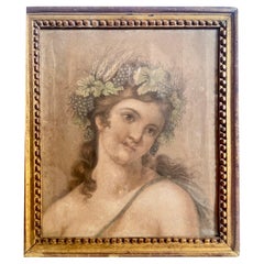 Pastel Siglo XVIII Venus de la Vendimia Francia