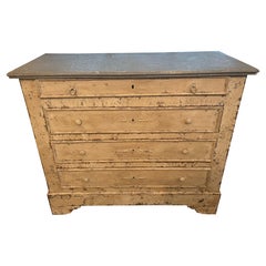19th century French 4 drawer painted chest