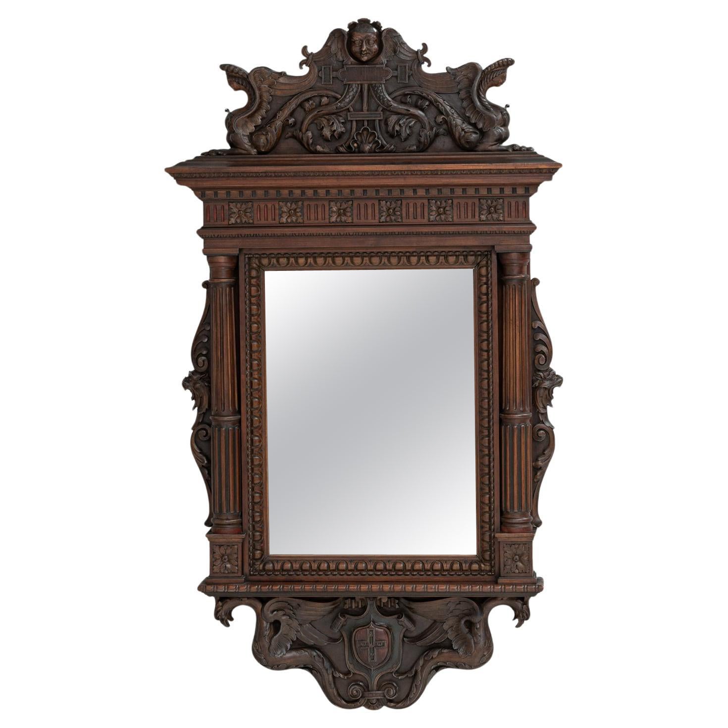 Miroir en bois français du 19e siècle