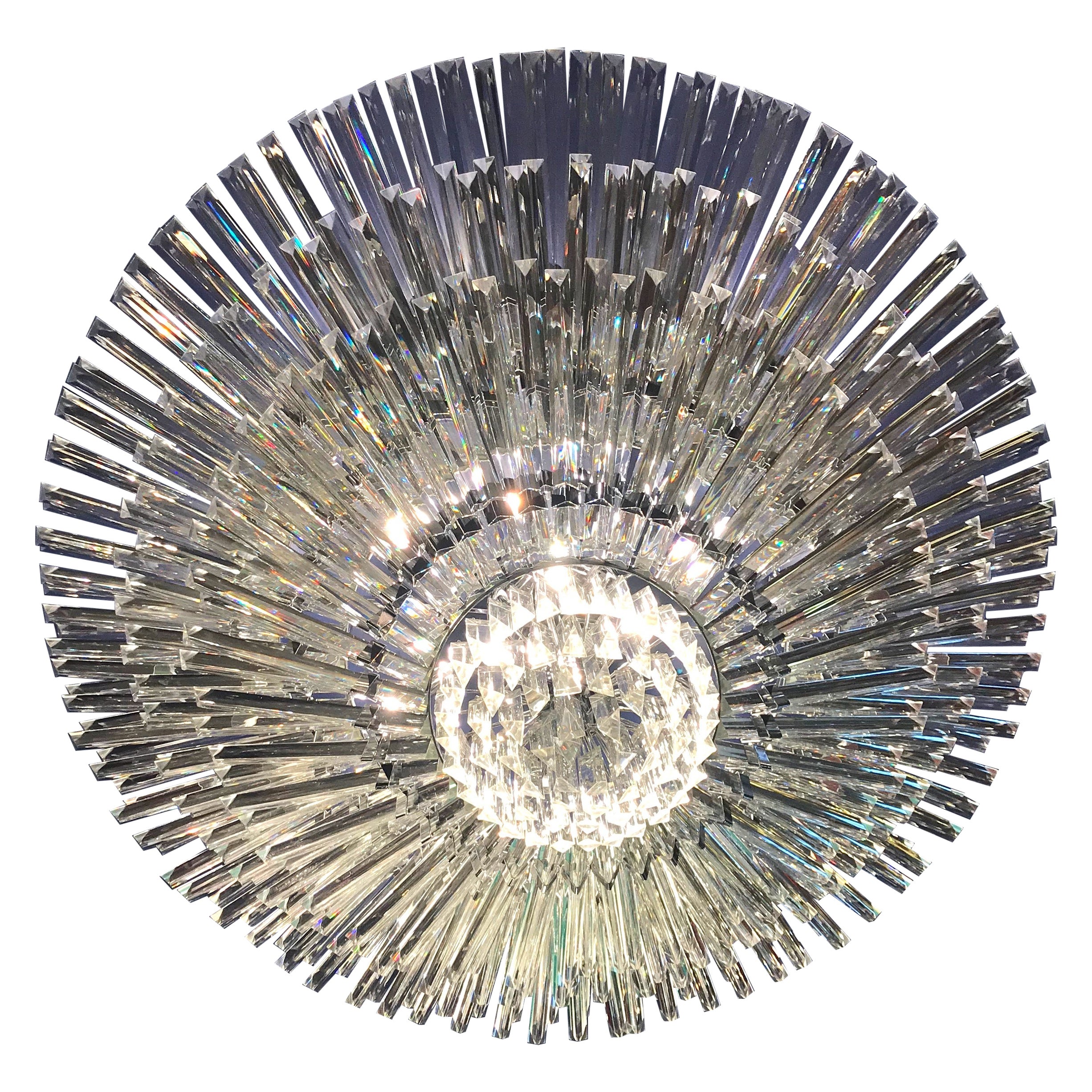 Spektakuläre Contemporary Italian Murano Glass Triedi Ceiling Light