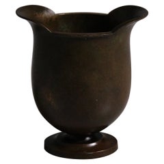 Swedish designer bronze vase by GAB, Sweden, 1920s
