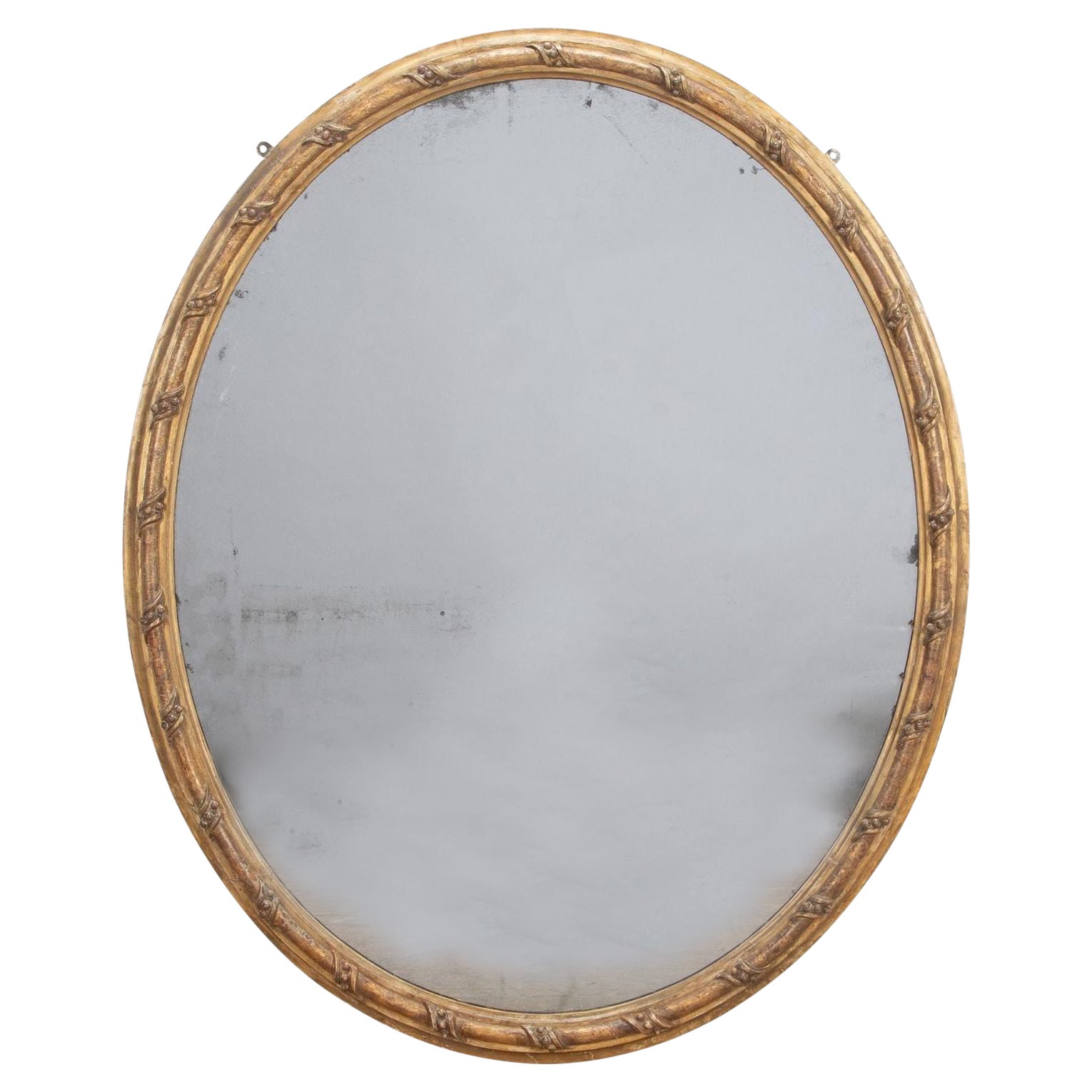 Large William IV 19th Century Oval Mercury Mirror