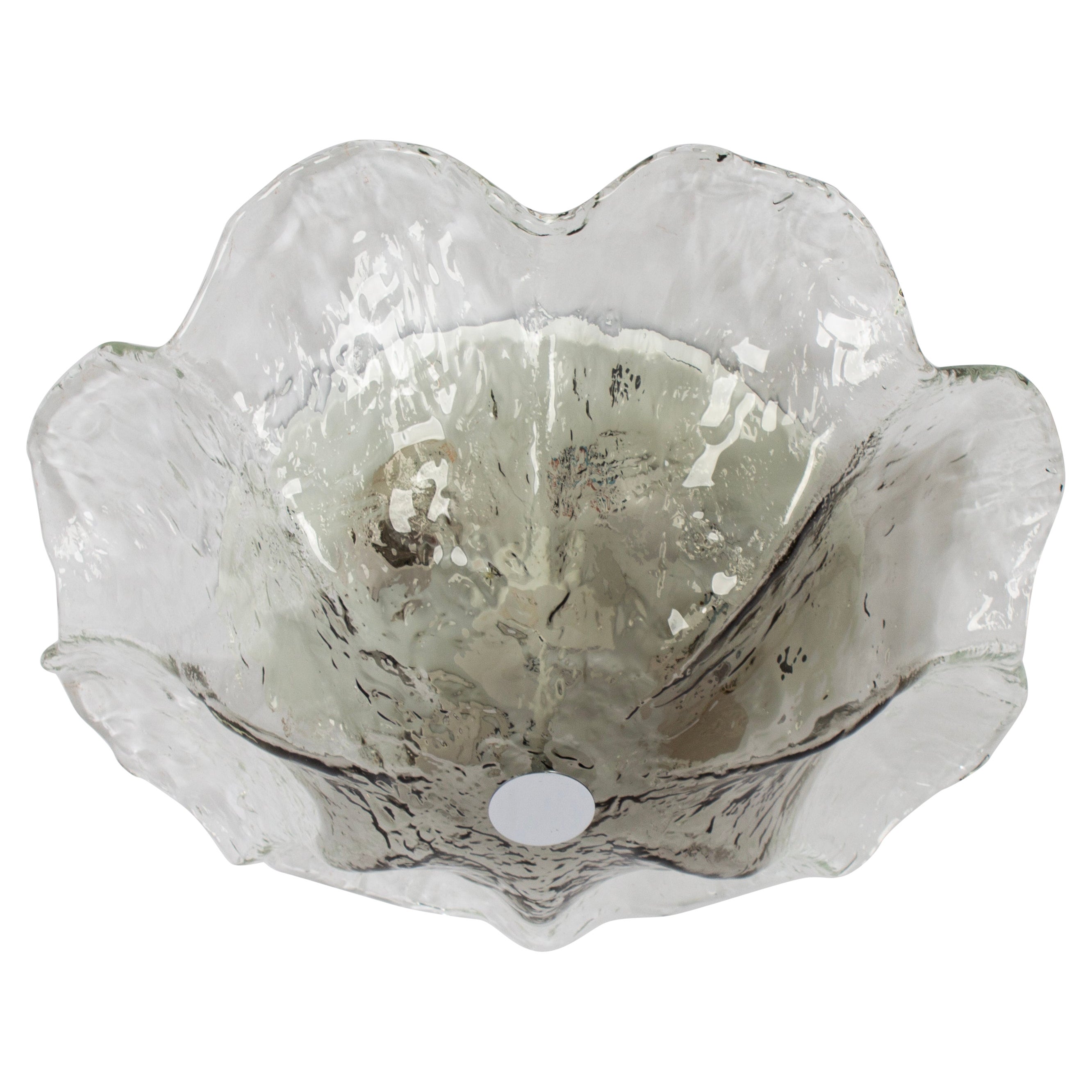 Large Dark Toned Murano Glass Ceiling Fixture, Kaiser, Germany, 1970s