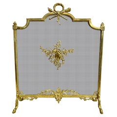 Antique French Bronze D'Ore Fire Screen, CIRCA 1875-1895.
