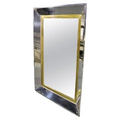 Chrome & Brass Wall Mirror
