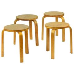 Alvar Aalto, Four Stacking Stools, 1933, Beautiful Early Set