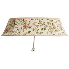 Swedish Designer, Wall Light, Fabric, Metal, Sweden, 1940s