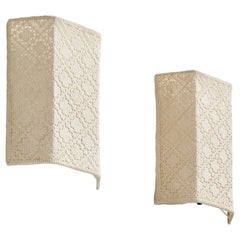 Swedish Designer, Wall Lights, Fabric, Sweden, 1960s