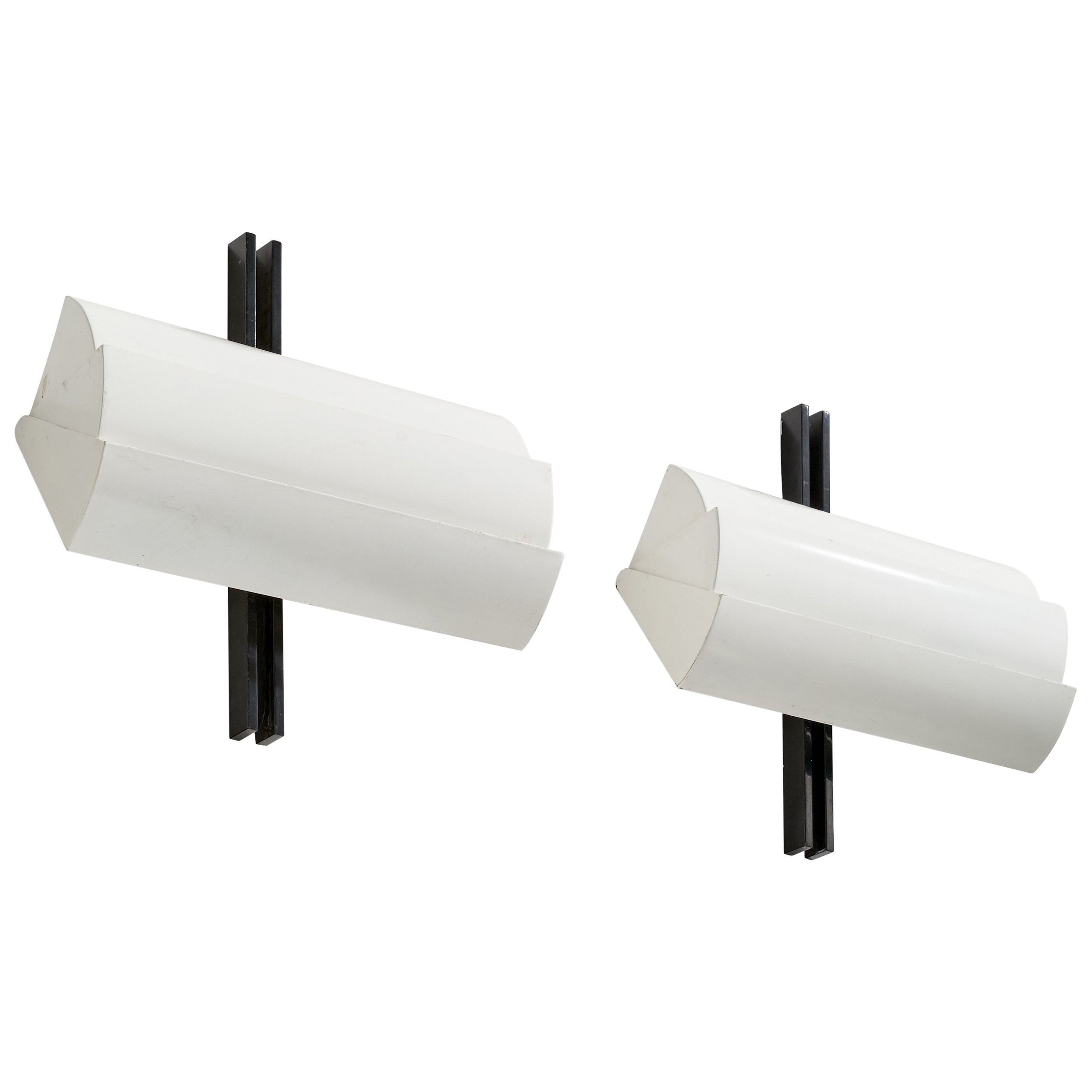 Ernest Gismondi, Wall Lights, Metall, Italien, 1980er