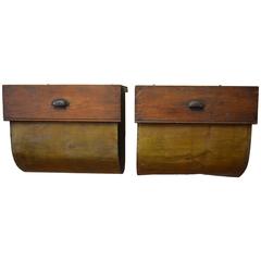 Vintage Side Tables from Pair of Possum Belly Drawers