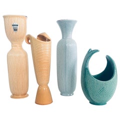 Juego de jarrones Keralux Studio D'Art de Ernest d'Hossche para Boch Freres, 1956 Bélgica