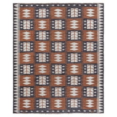 Doris Leslie Blau Vintage Swedish Flat Woven Rug by Berit Koenig