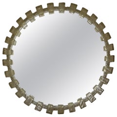 Hillebrand vintage Lucite wall mirror with backlight , 1970’s , Germany