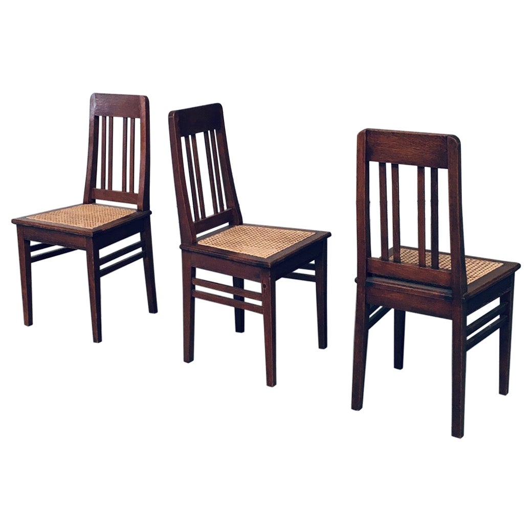 Early 20th Century Art Deco Design Dining Chair set