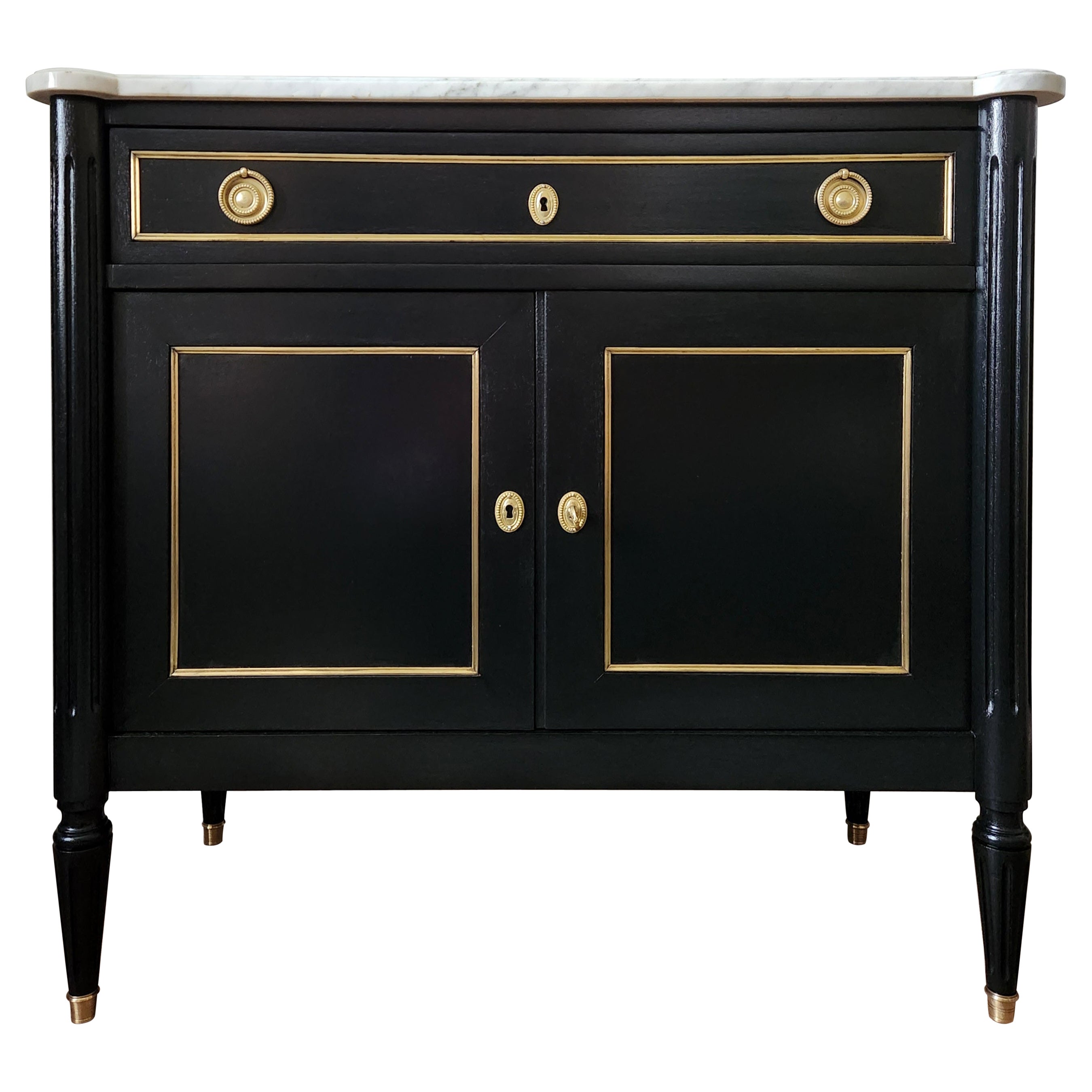 Antique French, Louis XVI Style Chest of Drawers Commode Buffet Bar